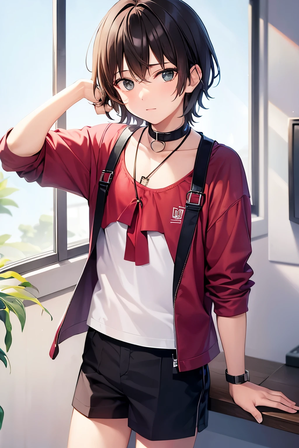 A boy dressed like a girl