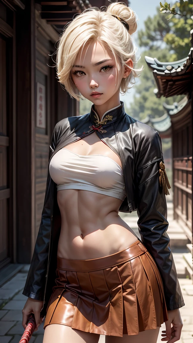 Dragonball Z: skinny, pitite 13 year old girl; fighter, super sayan, torn black clothes, NSFW