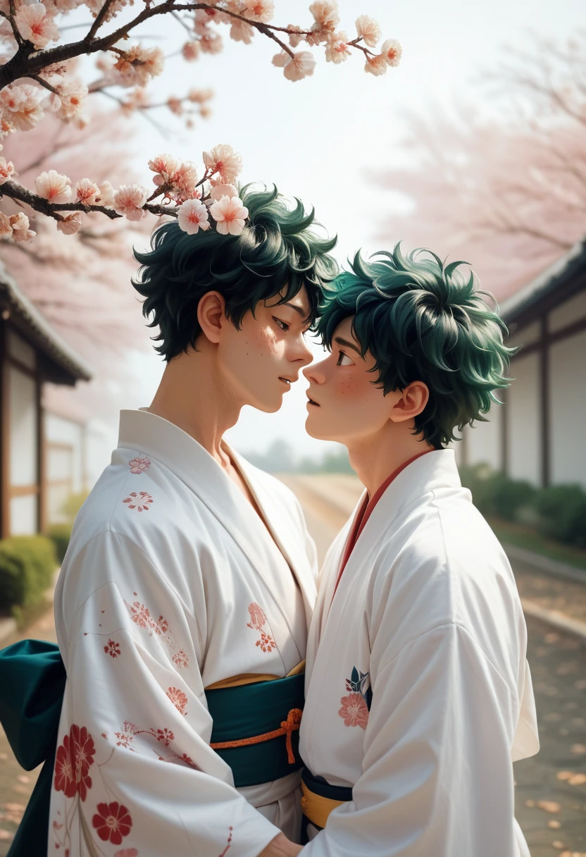 Izuku midoriya in traditional wedding kimono