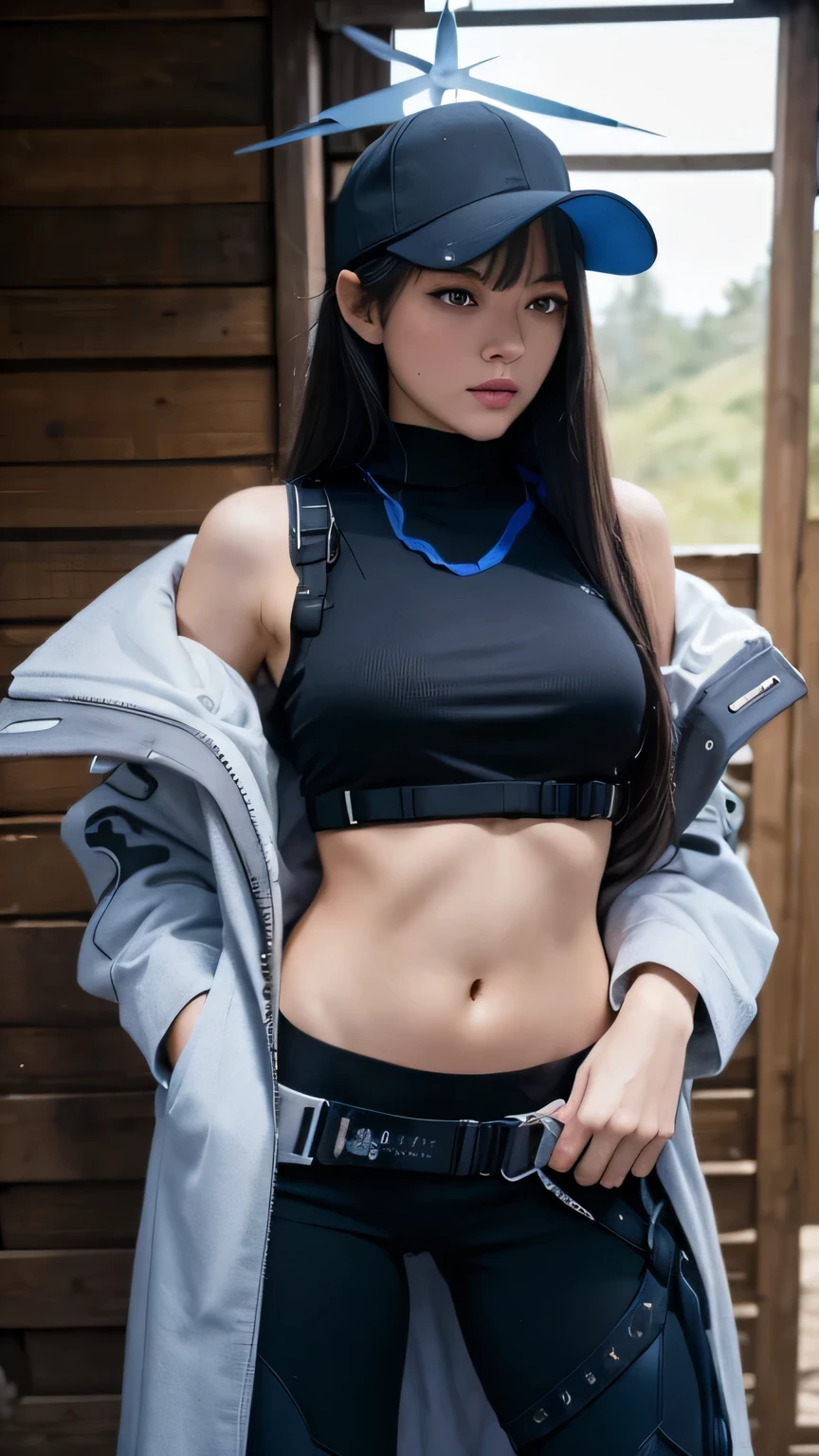 Moisturized skin, (bright gradient eyes), perfect body,
BREAK,
(beautiful navel), (kunoichi), (ninja), sexy costume, (kunai), (leather), fishnet, (fishnet stockings), (blushing), black clothes, (embarrassed expression: 1.3), (black hot pants: 1.3),
BREAK,
(long silky light lavender hair: 1.3), (long ends of bangs: 1.2),
BREAK,
((masterpiece + best quality + high resolution + highly detailed)), (full body: 1.2), symmetrical, one shot,
BREAK,
(city street), (wind blowing: 1.5),
BREAK,
(Imada Mio: 1.4),(Hyuga Hinata: 1.3), elegant,
