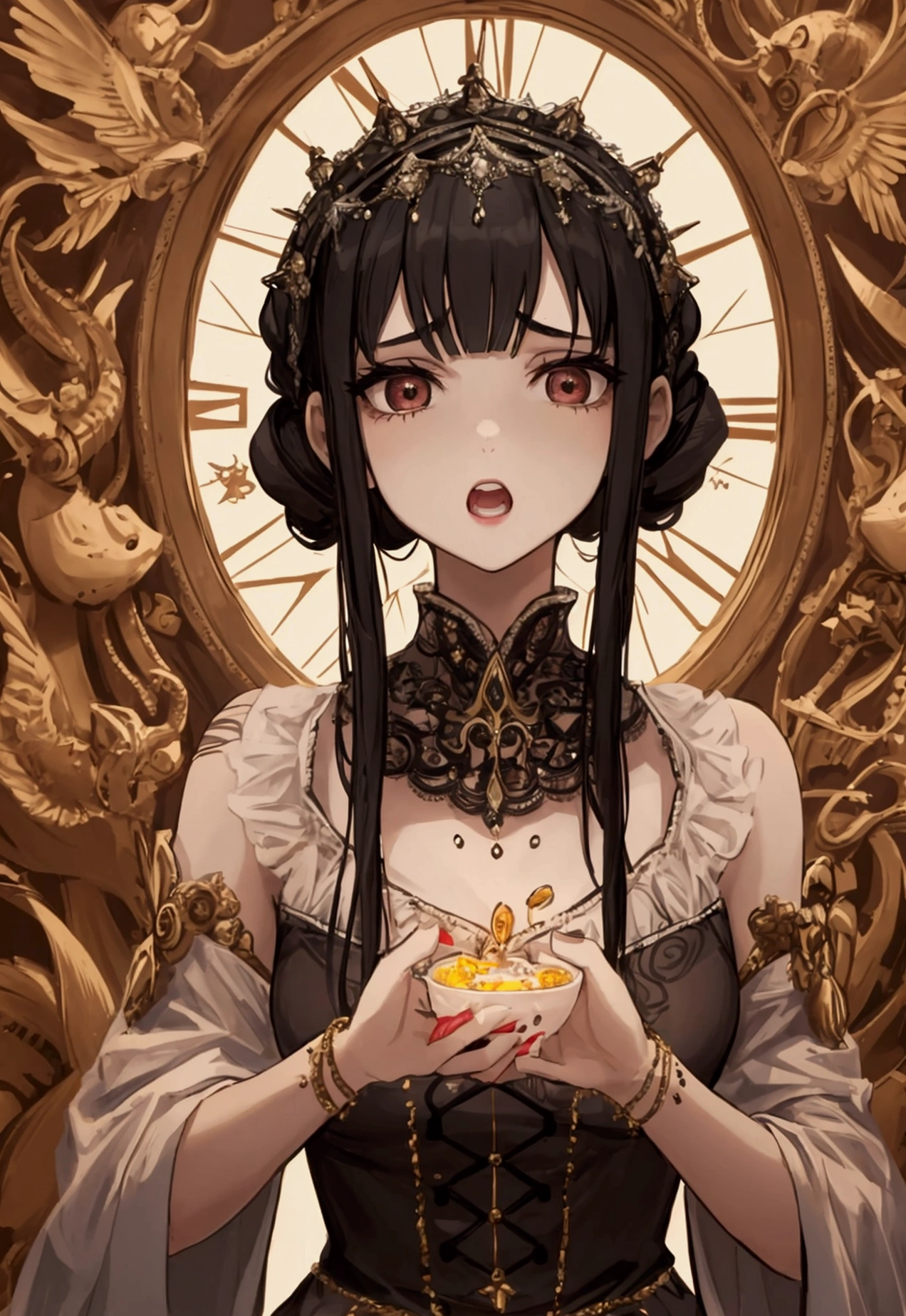 Girl suffering from tooth decay