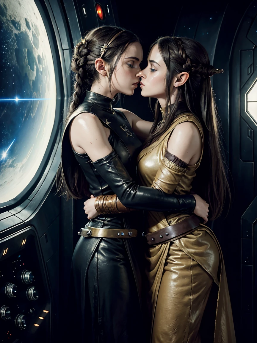 (high resolution)++, (pale skin)++, (very pale skin)++, Millie bobby Brown, (huge breasts)+++, bare breasts, defined muscleuscular)+++, (six-pack abs)+, long wavy hair, sexy armor, steampunk, victorian city