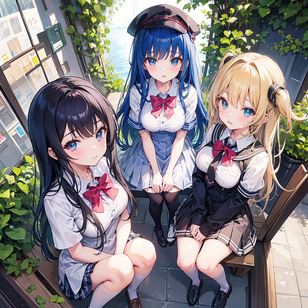 Three High School Girls