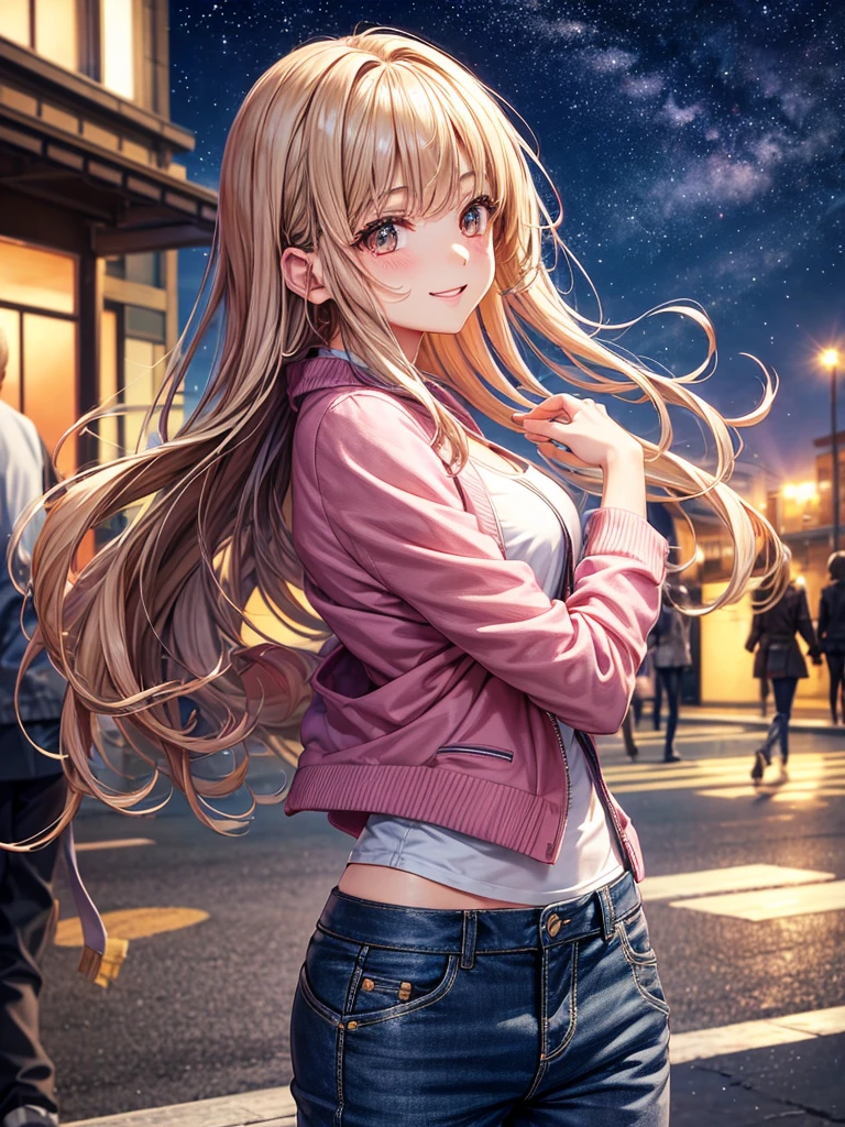 best quality,,smile,blazer,swimsuit,Back view,Turning her back,With your back turned、Face forward,School,Collective of girls,fur jacket,pink track jacket,Physical education class,JK,Sexy and cute,future,Long trousers,jeans,Wearing a fastener bra,zipper bra,Long Hair,She has her bangs down,evolution系ファッション,Cuteness at its finest,Sparkling,Leather shorts,beautiful,middle School girlultiple girls are depicted,harem,idol group,infinite possibilities,leather jacket,fur jacket,Hair tucked behind ear,futureの服装,evolution,starry sky background,photo shoot,long hair,wearing a cardigan,beautiful girlの国,girl's paradise,highest quality,big breasts,leather jacket,happy girl,horny girl,Blue eyes,perfect face,standing position,She has her bangs down,fur jacket,Beautiful eyes,smooth hair,perfect eyes,beautiful girl,Angel Girl,multicolored hair colors,naughty girl,beautiful,High-dimensional beautiful girl,Multidimensional beautiful girl,gathering,Group、,