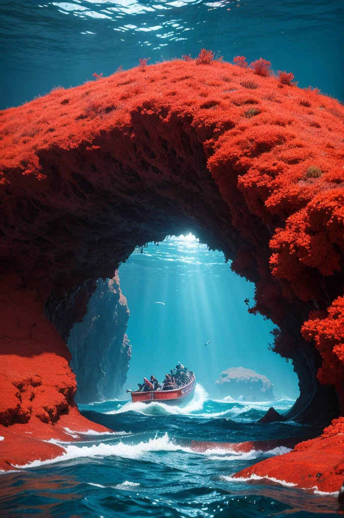 People passing through the Red Sea