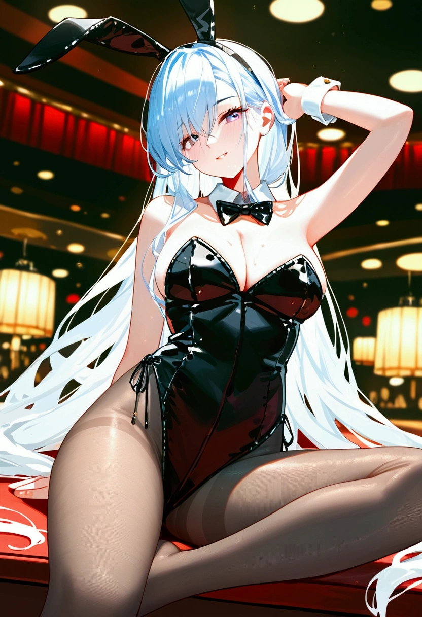 score_9, score_8_superior, score_7_superior, sauce_anime, Nightclub, there is no, there is no dance, One girl, Playboy Bunny, pantyhose, hand, masterpiece, Highest quality, detailed, 