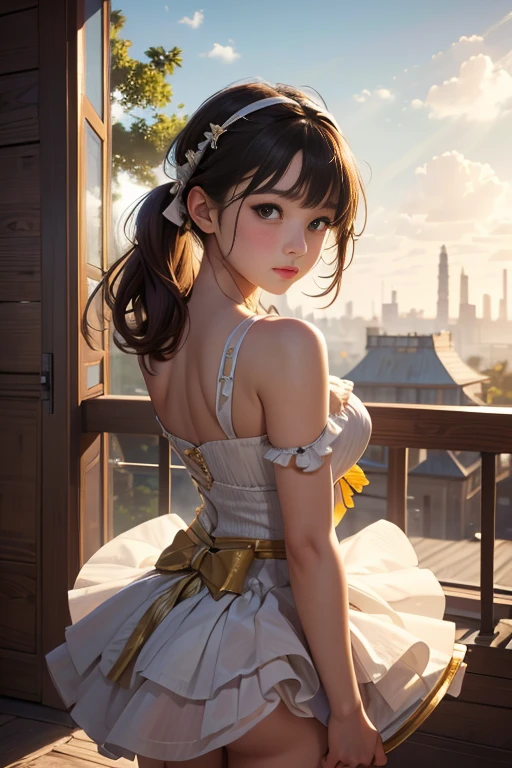 (Highest quality、 8k 、masterpiece、High resolution)、(DEGAS、Dancer)、whole body、15 year old girl、cute、Realistic、Realistic、Official Art、Detailed CG、