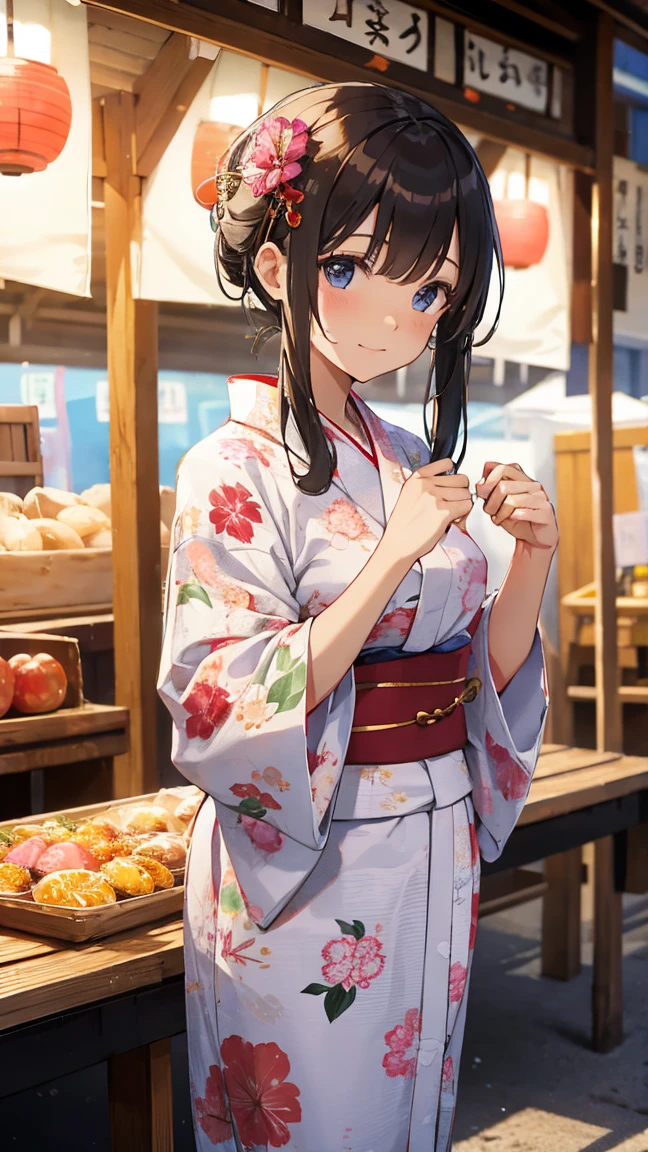 Summer festival,yukata,stall