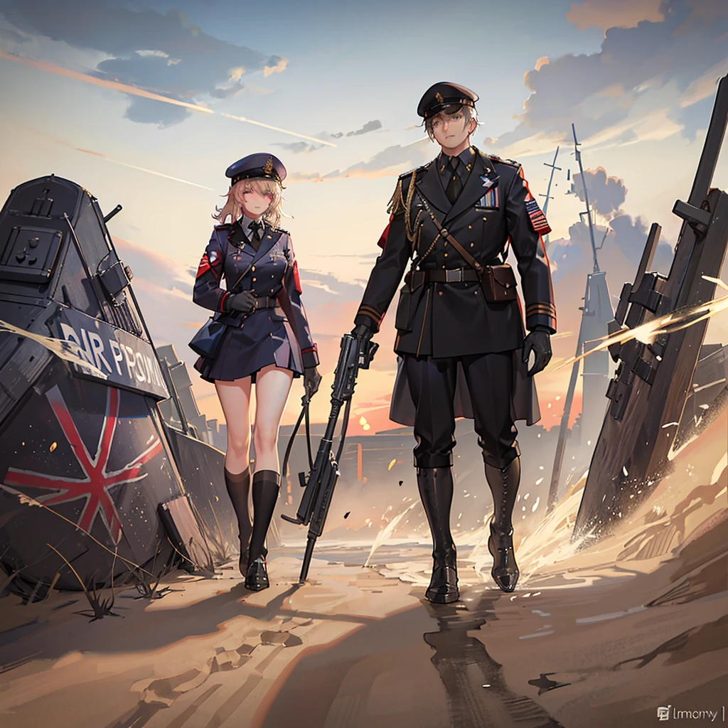 Many people standing in the city,Hold the flag, Valve Promotional Spray Painting, author:Tadeusz Pruszkowski, author:Ludwik Konarzewski, Cyber demons on Omaha Beach, Stormy war scene, The price of ncr, Storming the Normandy Beaches, WWII Normandy Foy Arnhem 1944