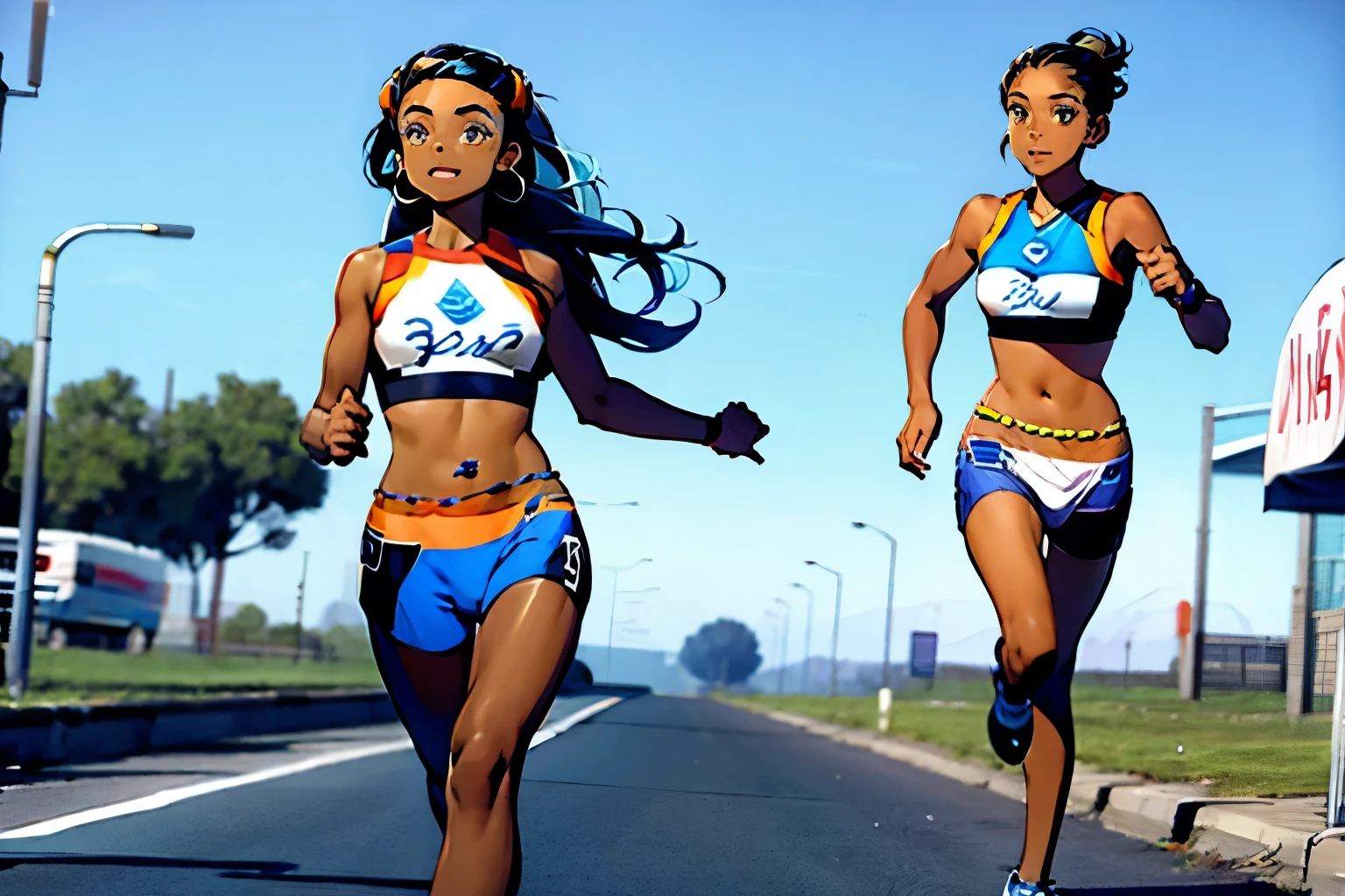 nessa, running woman,