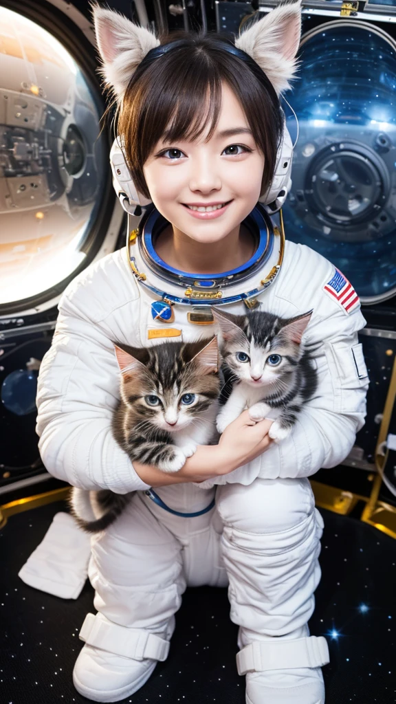 (((two-head figure1.9))),(((a very cute and deformed kitten1.9))),(a kitten in a space suit1.9),chibi character,(((two-head figure1.9))),((Very short limbs1.9)),bipedal walking,(((deformed kitten with smiling1.9))),(((standing on the moon1.6))),Ultra Detailed, very Pretty white kitten,Staring straight at me,masterpiece, best quality, (((alone in space))), very cute face with round ears,((happy smile)),((wearing a space suit1.5)),((round and white ears1.5)),folded ears,HD Wallpapers,16k resolution, powerful blue eyes,dancing cat,full boby,The toes are shown in the photo,The toes are clearly visible