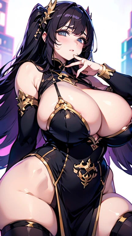  gigantic breasts that look like they might burst:1.8