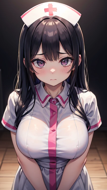 nsfw,Paizuri squeeze,paizuri,breasts blowjob,breast in 1penis,hetero,tiny girl,Colossal tits,Smile with open mouth,Twintails with black hair,Gothic ta,the witch,hair adornments,Heterochromia,Top image quality,Best Quality