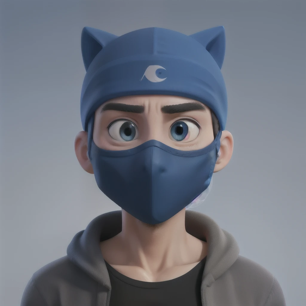 Ninja with blue mask