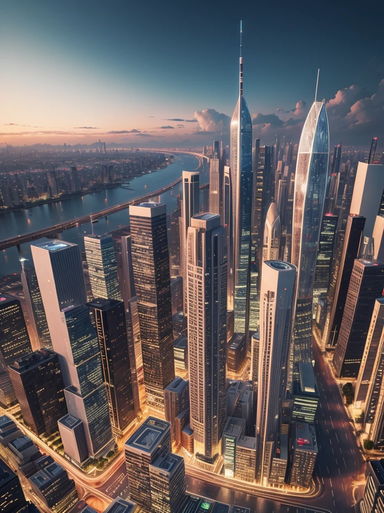 Luxurious city, capital city, modern, low-rise buildings