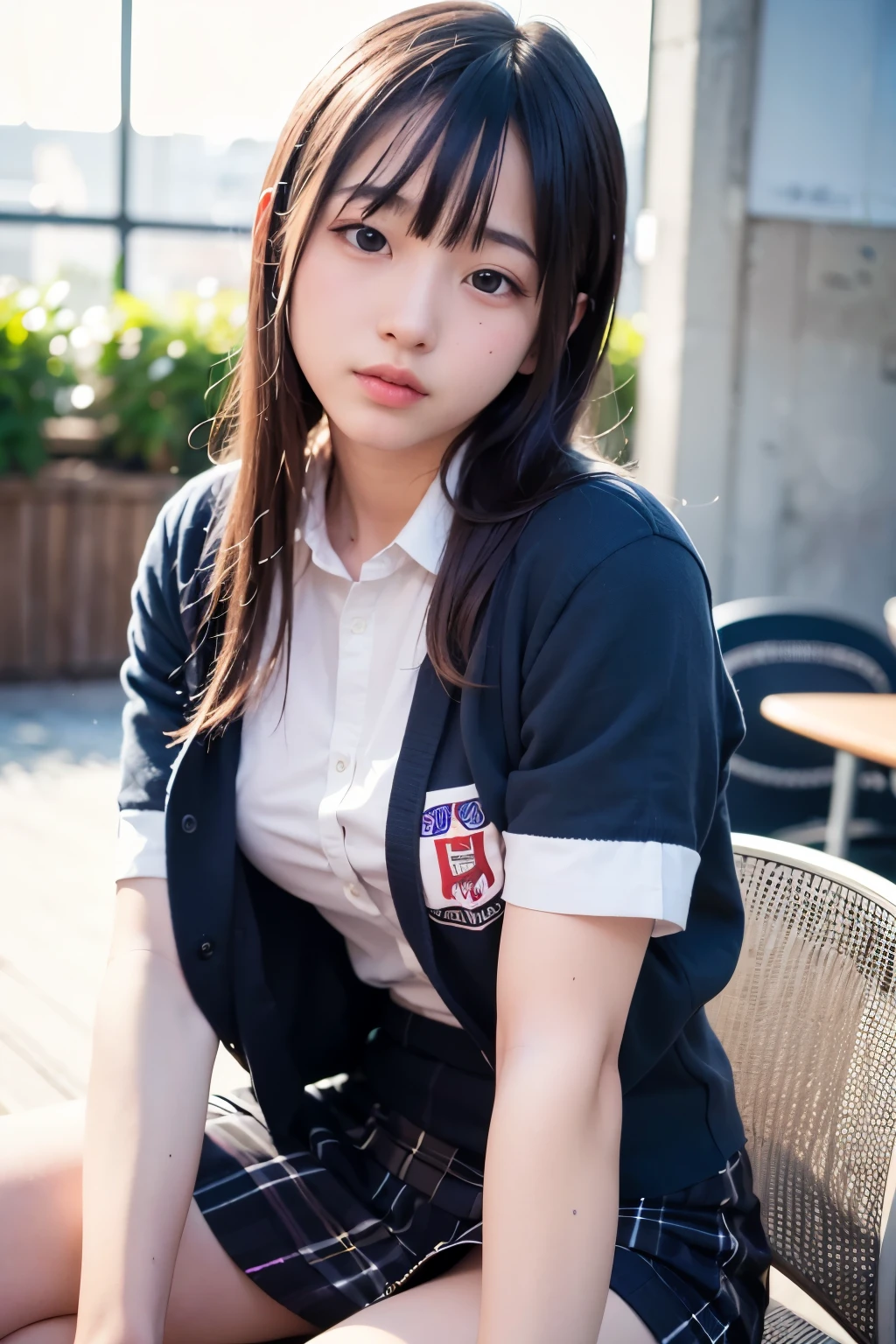 最high quality, masterpiece, 1 girl, ~14Beautiful Face, Realistic, Soft lighting, high quality, Volumetric lighting,  photograph, High resolution, 4K,Bokeh,Student Uniform,sexy