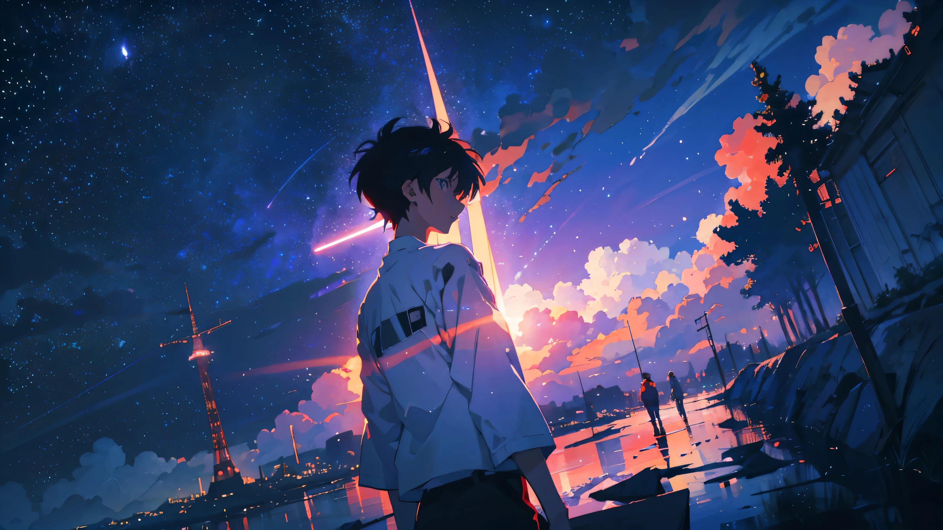 Shinji, ( Evangelion ), from Evangelion, Shinji ikari, Line art!!, neon genesis Evangelion fanart, Colorful sketch, Written by Hiromu Arakawa, Evangelion concept art, kaworu nagisa, makoto kano, the end of Evangelion, Inspired by Kosaka Sekka, Surrealism, cinematic lighting, UHD, high details, highres, best quality, 8k
