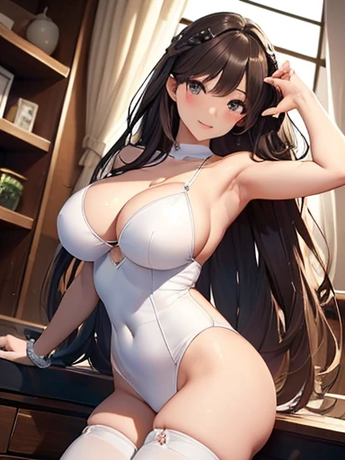 Highest quality、Best image quality、masterpiece、),Gravure shot、pantiesストッキング、Super beautiful woman in full body swimsuit((22 year old office lady with big breasts、,Beautiful long ironed hair、Brown Hair、thin、beautiful Hip,close、Esbian、,beautiful高品質、beautiful芸術、)The pieces fly、Visual Arts、Written boundary depth、、magic of Light、、ハープのメロディー🎵A friendly smile、gentle Light、、Gentle on the skin、、ティッカー beautiful 装飾的、Ocean、summer、outside、elegant、Mysterious　Rosa、　 、、A friendly smile、White swimsuit、another、good、panties、  beautiful eyes staring at us、beautiful、beautiful手、refresh、Deadly woman、Sexy shot with arms outstretched,
(Gorgeous body) (Take a thorough look:1.5), 、、Fujiko Mine、
、.Ultra-high resolution..Detailed explanation、Powerful、、.Get closer、Near 1.8、Cowboy Shot.Sweat、beautiful肌、orgasm.Ecstasy、Super Reality、Model shoot ,Body stockings、stylish、dramatic、Light、Hip、レンgoodントLight、Body stereoscopic feeling！Back right