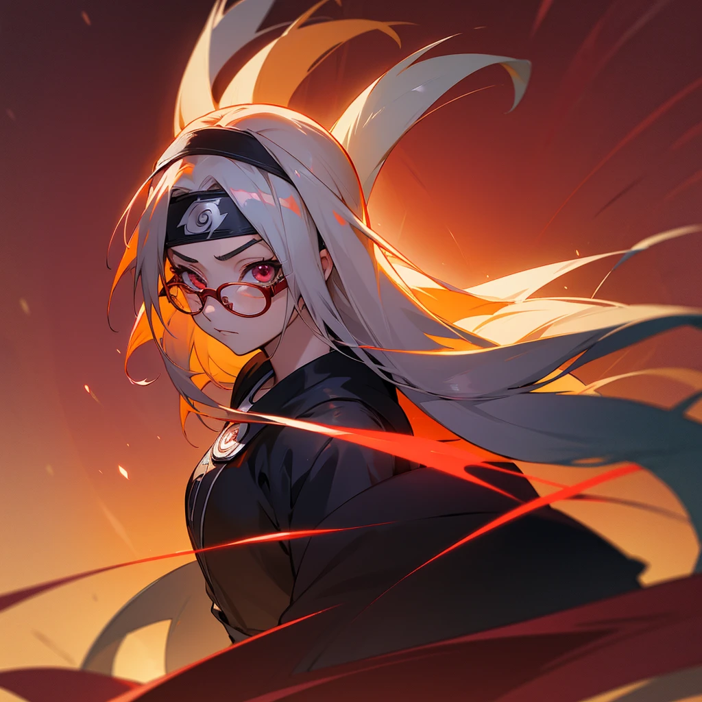 anime girl with glasses and long hair, anime visual of a cute girl, anime style. 8k, pin on anime, anime vibes, anime style 4 k, anime moe artstyle, anime aesthetic, anime girl desktop background, anime visuals, anime girl with real hair, ethereal anime, anime girl with long hair, beautiful anime portrait , anime , naruto, naruto anime, Sharingan background, at night, dark , Sharingan , Wearing Naruto's headband