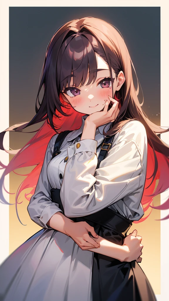 3 common girls, Various Hair Styles, Different hair colors, blush, Hand in hand, hug, hug from behind, Long Hair, smile, Beautiful background. they should be a little older, No extra manpower required、No extra personnel required
