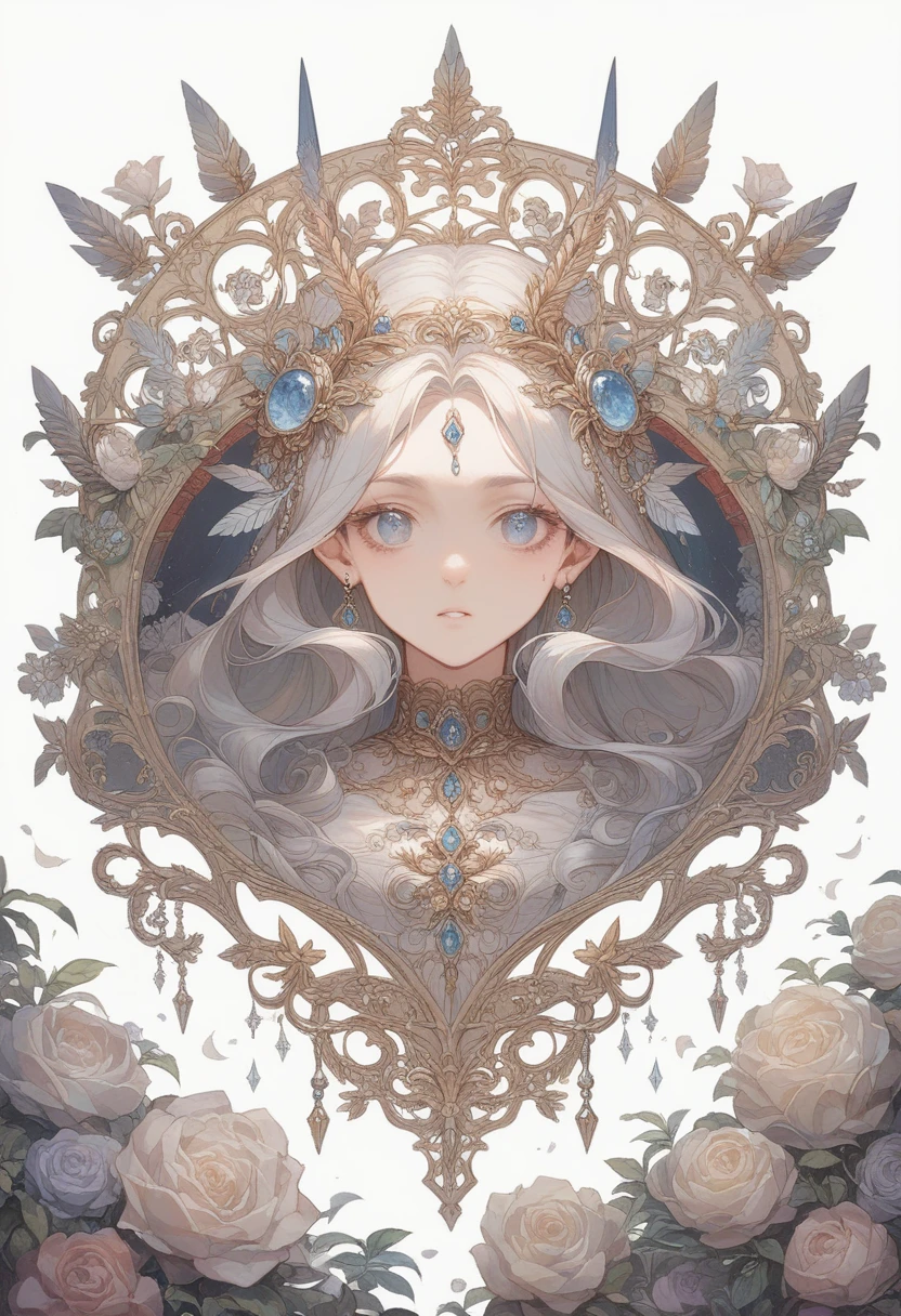 (extremely detailed CG unity 8k wallpaper),(ultra-detailed),masterpiece,best quality,
\\,
1girl,colored pencil,white background,