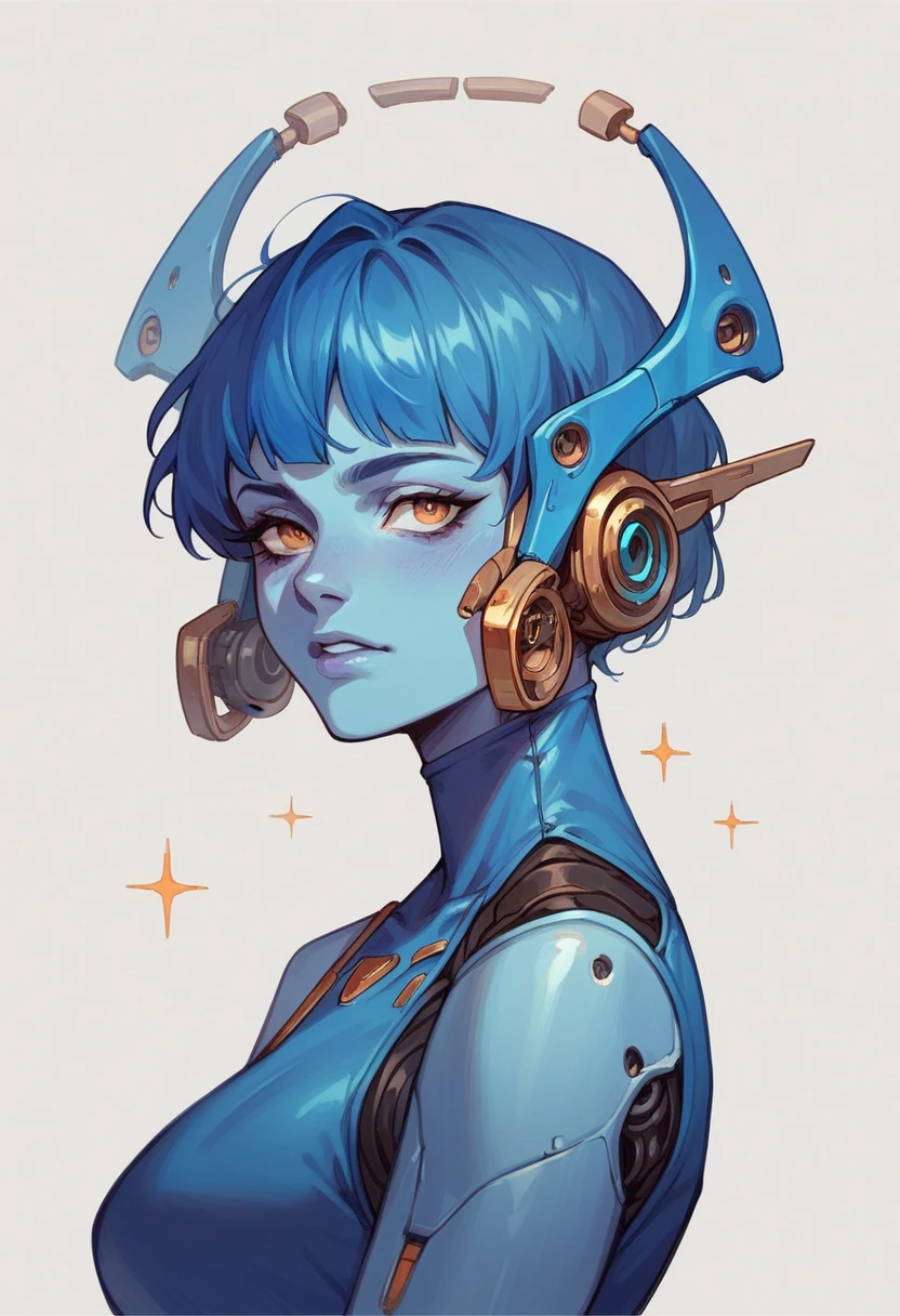 <lora:Widowmaker_Aoki:1>,portrait, death glare, visor, night sky,absurdres, highres, best quality,1 girl ,  30 y.o., ((detailed face)), (pretty face), black hair, ponytail hair, blue skins, (yellow eyes:1.4), medium breasts , slim figure, black bodysuit,  night sky, moonlight,mist,