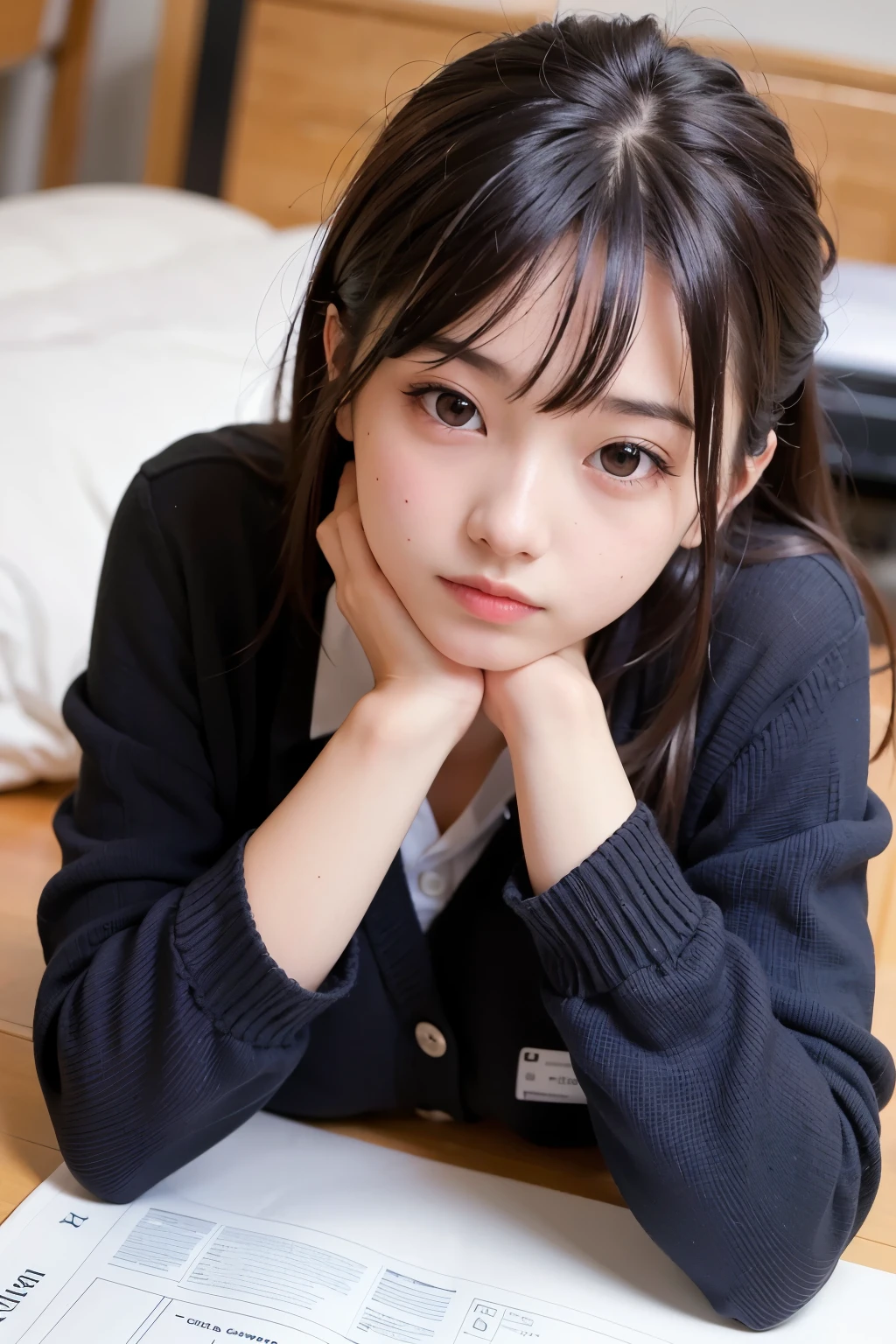 1 preteen-ager school girl, bang, flat chest,nsfw