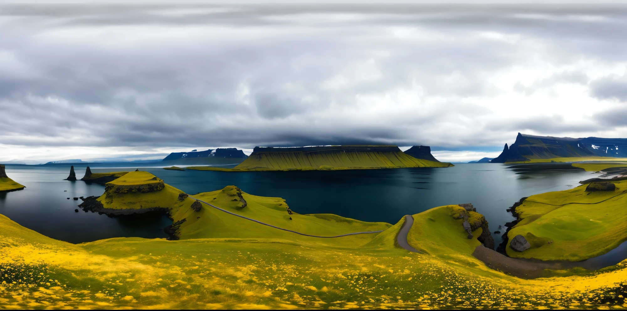 ((best quality)), ((masterpiece)), (detailed), Iceland，Island，Panorama