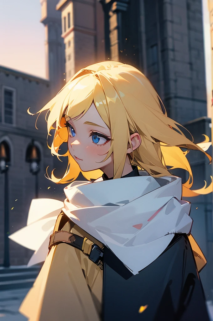 Female ,Young adult, Blonde Hair, Town Background, Princess