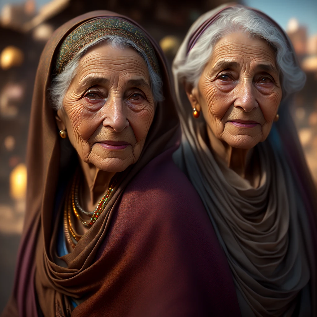 Epic realistic  Photo of elderly Jewish woman woman matte painting national geographic  , slum dof muted colours , hena smooth skin  sheen flawless  face  perfect proportions Detailed   Render, 8k resolution concept art portrait by Greg Rutkowski, Artgerm, WLOP, Alphonse Mucha dynamic lighting trending on Artstation  Unreal Engine 5 volumetric lighting