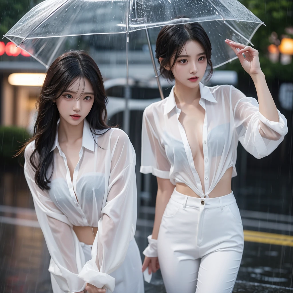 exy pose、Hair getting wet in the rain、Mr.々Hair style、Short Hair、Transparent shirt、Beautiful woman getting wet in the rain、typhoon、Get wet without an umbrella、Beautiful woman in the rain、雨で濡れたBeautyOL、Detailed face、Realistic、beautiful girl、Beauty、Office Lady Uniform、beauty、Beautiful woman、Narrow waist、Handsome woman、Tight pants look、suit、Sexy pose、タイトなsuitパンツ、雨で濡れたsuit、Wet naked shirt、See-through shirt、Shot in heavy rain、Naked shirt、Gaudy colored underwears