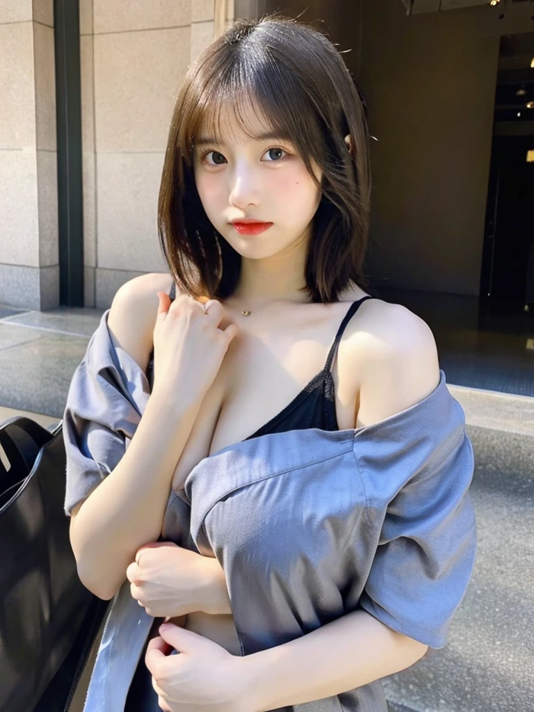 ((masterpiece)), ((Highest quality)), ((日本のgirl)), ((short hair)) , ((sexy)), ((E Cup)), ((Big Breasts)), Empty-handed, Cover your chest with your hands, Costumes, Long Hair, girl, Big eyes,
