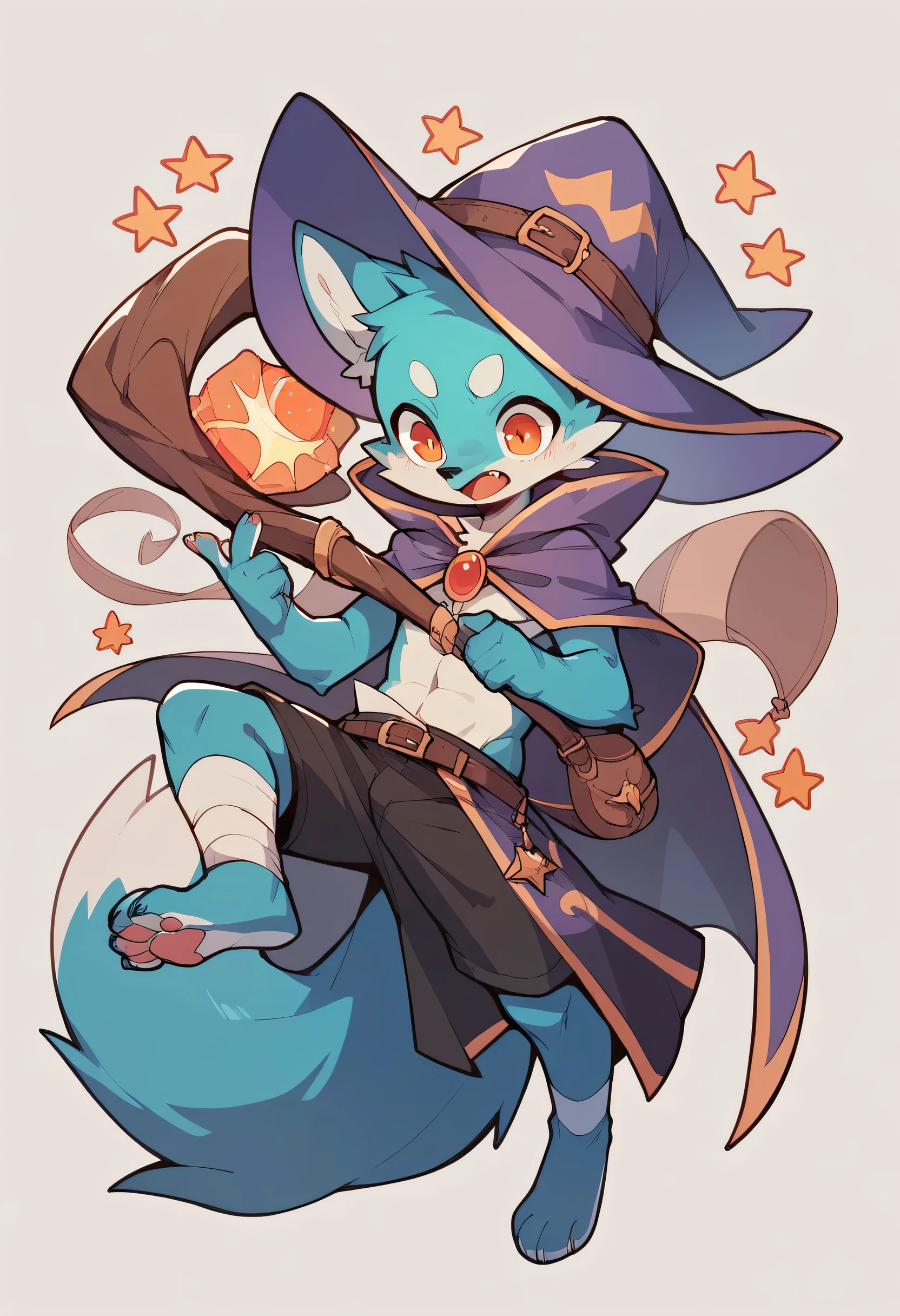 fox boy,Wizard,panic