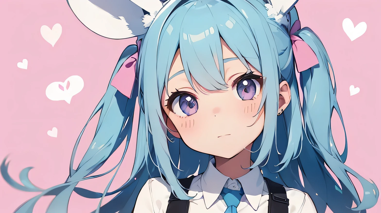 Highest quality, pretty girl, pastel colour, Fluffy bunny ears,Detective,Trailing line