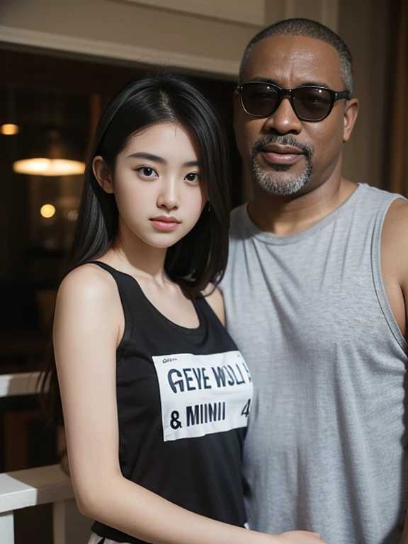girl((wearing mini tanktop))gf with black man bf