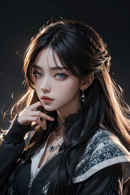 Mystical eyes and hair