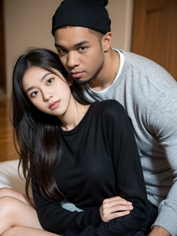 Black man bf with cute gf