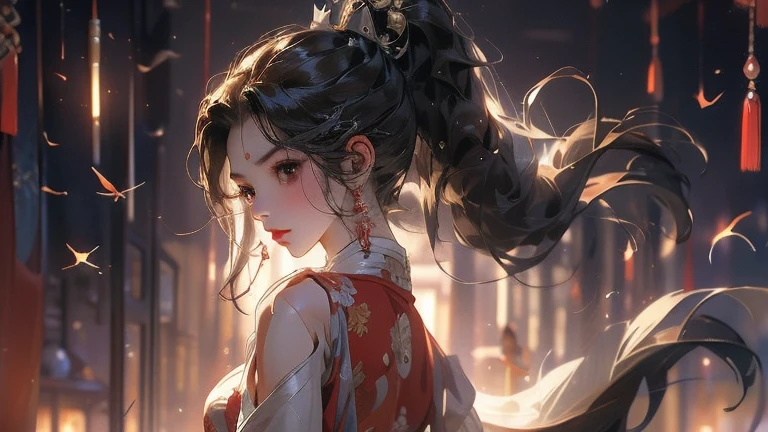 high quality,HD,16K,Sharp Line,1 Girl,fantasy, （Fire Spirits）,Pretty Face, Large Breasts, Beautiful legs,In the mountains,Focus Girl,detailed Pretty Face,Detailed clothes,beautiful eyes,Cool,Sexy,Dynamic Angle,穿着华服的神明Strike a pose拍照, Ancient mysterious sexy goddess, Traditional beauty woman, Beautiful female warrior god of war , Beautiful sexy goddess, Gorgeous role-playing, high, Beautiful young girl, Beautiful woman, 华丽Beautiful woman, Complex clothing,Chinese Mystical Aesthetics, Beautiful Asian ancient mysterious girl, Extremely detailed shot of the goddess, Jaw-dropping sexy beauty, Big breasts deep neckline sexy belly button（butt), (bedroom), (Sexy Girls), masterpiece, best quality, Bangs, blush, Chest, clavicle, Eyebrows visible through hair, (Gradient red and gold hair), Jewelry, Long hair,Bright Eyes, ring, (solitary), illustration, fashionable, miss, Strike a pose, background, element, confident, Express, Accessories, majestic, striking, key point, Dynamic poses, ((plump)), (black))Woman in transparent dress,Viewer,(((Full breasts, Keeley University))),Slim waist,(Navel exposed,Bare waist), Long hair, extreme detailed details, 详细的fantasy艺术, Stunning character art, Beautiful and exquisite character art, Beautiful transparent dress, Very detailed, Large Breasts，Chest，Golden ratio figure，Beautiful figure，Ultra wide-angle shooting，Full body shot拍摄，Body close-up，Full body shot，Wearing a pleated tulle skirt，柔和动漫illustration, 柔和的深色background，Fujifilm XT3 Clear focus, f 5.6, High Detail, Clear focus,(Wearing openwork clothing),, (Natural light), (Tempting)translucent, Good velvet quality, Compared, Divine Light,, Silver hair, 天空background, Absolute Strength,Female Shinmei，穿着性感丝绸的Female Shinmei,，Large Breasts，Chest，Golden ratio figure，Beautiful figure，Ultra wide-angle shooting，Full body shot，Body close-up，Full body shot， Wearing a tulle dress, Model shooting style, Large Breasts，饱满Chest，Golden ratio figure，Beautiful figure，(Extremely detailed CG 8k wallpaper unit), The most beautiful artistic photos in the world, , 8K 超HD, ) on the beach，Sexy lazy posture，Sexy seductive expression，best quality,masterpiece,Ultra-high resolution,(Practical:1.4),original photo,Ultra-high resolution
