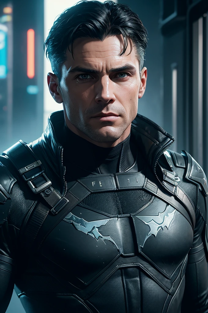 Bruce Wayne from the cyberpunk 2077 universe