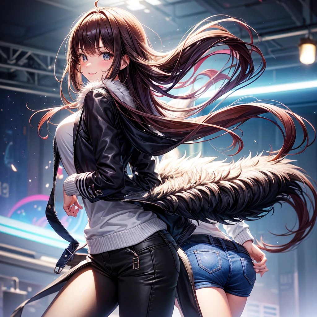 best quality，，smile，blazer，swimsuit，Back view，Turning her back，With your back turned、Face forward，School，Collective of girls，fur jacket，pink track jacket，Physical education class，JK，Sexy and cute，future，Long trousers，jeans，Wearing a fastener bra，zipper bra，Long Hair，She has her bangs down，evolution系ファッション，Cuteness at its finest，Sparkling，Leather shorts，beautiful，middle School girlultiple girls are depicted,harem，idol group，infinite possibilities，leather jacket，fur jacket，Hair tucked behind ear，futureの服装，evolution，starry sky background，photo shoot，long hair，wearing a cardigan，beautiful girlの国，girl&#39;s paradise，highest quality，big breasts，leather jacket，happy girl,horny girl，Blue eyes，perfect face，standing position，She has her bangs down，fur jacket,Beautiful eyes，smooth hair，perfect eyes，beautiful girl，Angel Girl，multicolored hair colors，naughty girl，beautiful，High-dimensional beautiful girl，Multidimensional beautiful girl，gathering，Group、，