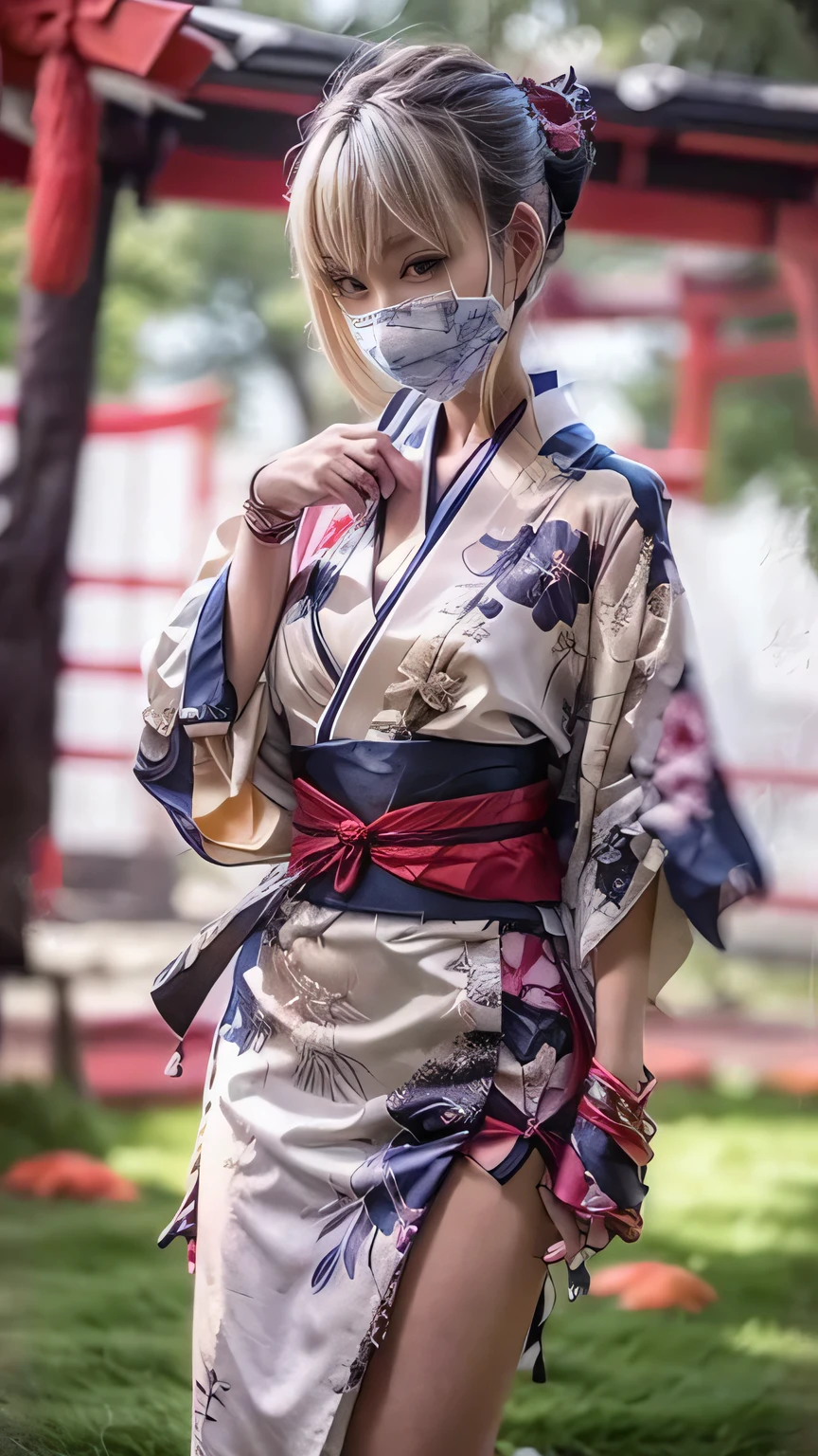 ((Japanese Village:1.5)、刀を持った女性ninja)、(Realistic、Like a photograph、Live Action、8k, Realistic, RAW Photos, Best image quality: 1.4), Single-lens reflex camera、RAW Photos, Highest quality, Realistic, Highly detailed CG Unity 8k wallpaper, Written boundary depth, Cinematic Light, Lens flare, Ray Tracing, Realistic background、((ninjaの衣装:1.5、ninja:1.3、kunoichi:1.4、kimono)、セクシーなninja:1.37、Get into fighting mode:1.3、Activating Ninjutsu:1.2、Trained abdominal muscles、Big Breasts)、Grey Hair、short hair、Standing in the village、Night Village、((ultra high density skin))、 1 girl,Cute Kunoichi、(whole body:1.5)、I like that style、Pay attention to the details、Perfect outfit、(White Squid Portrait、Accurate Arm、Accurate feet、Beautiful feet、Precise thighs、Anatomically correct body、View from above
