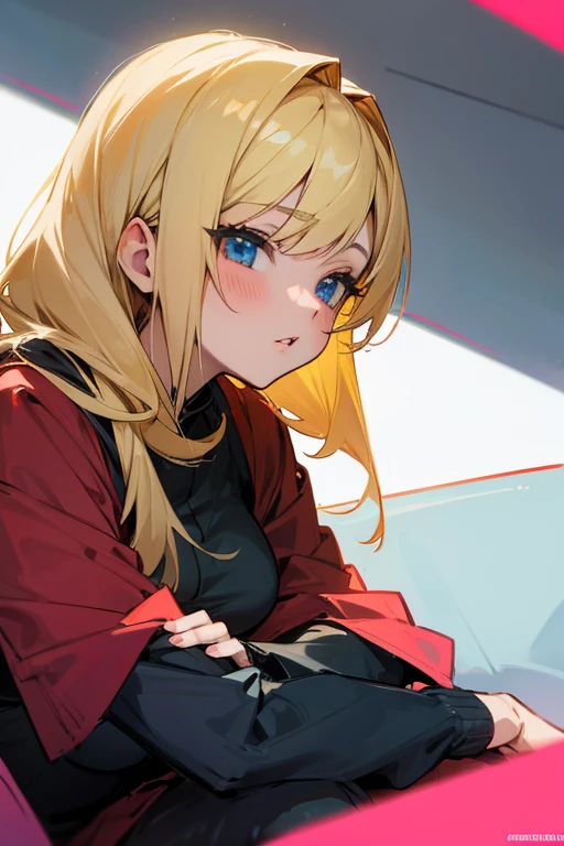 Hot anime girl With blonde hair