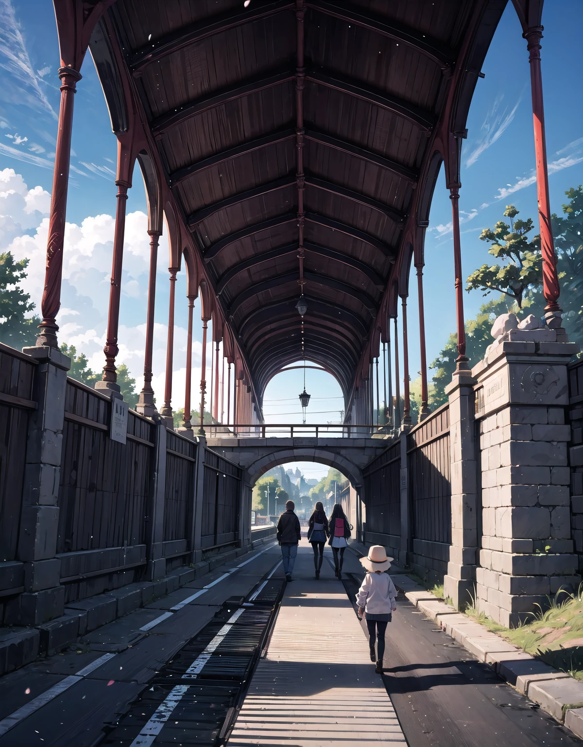 Crossing the bridge