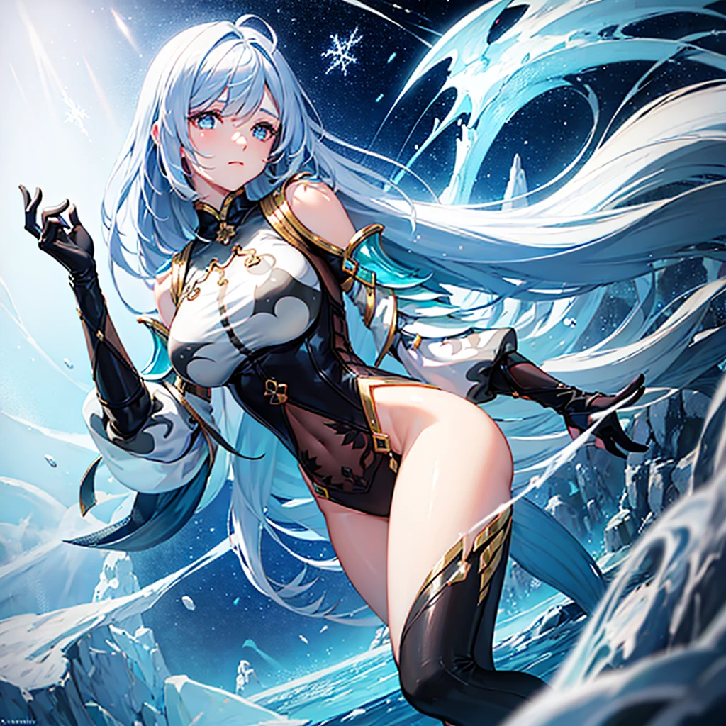  A fantasy scene of a 20-year-old woman with long silver hair and a scorpion tail, posed gracefully by a glacial lake. Her scorpion armor glistens with frost, and her eyes mirror the icy blue of the lake. Snowflakes fall gently around her, adding to the magical ambiance. The background includes towering ice formations and a clear, starry sky. Light sources create a gentle interplay of shadows and highlights. Created Using: fantasy realism, magical elements, frosty textures, intricate details, soft focus, dynamic lighting, cool color scheme, whimsical touch, hd quality, natural look --ar 5:4 --v 6.0
