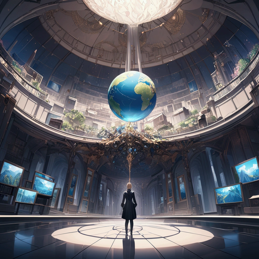 world with “digital reality” written through it