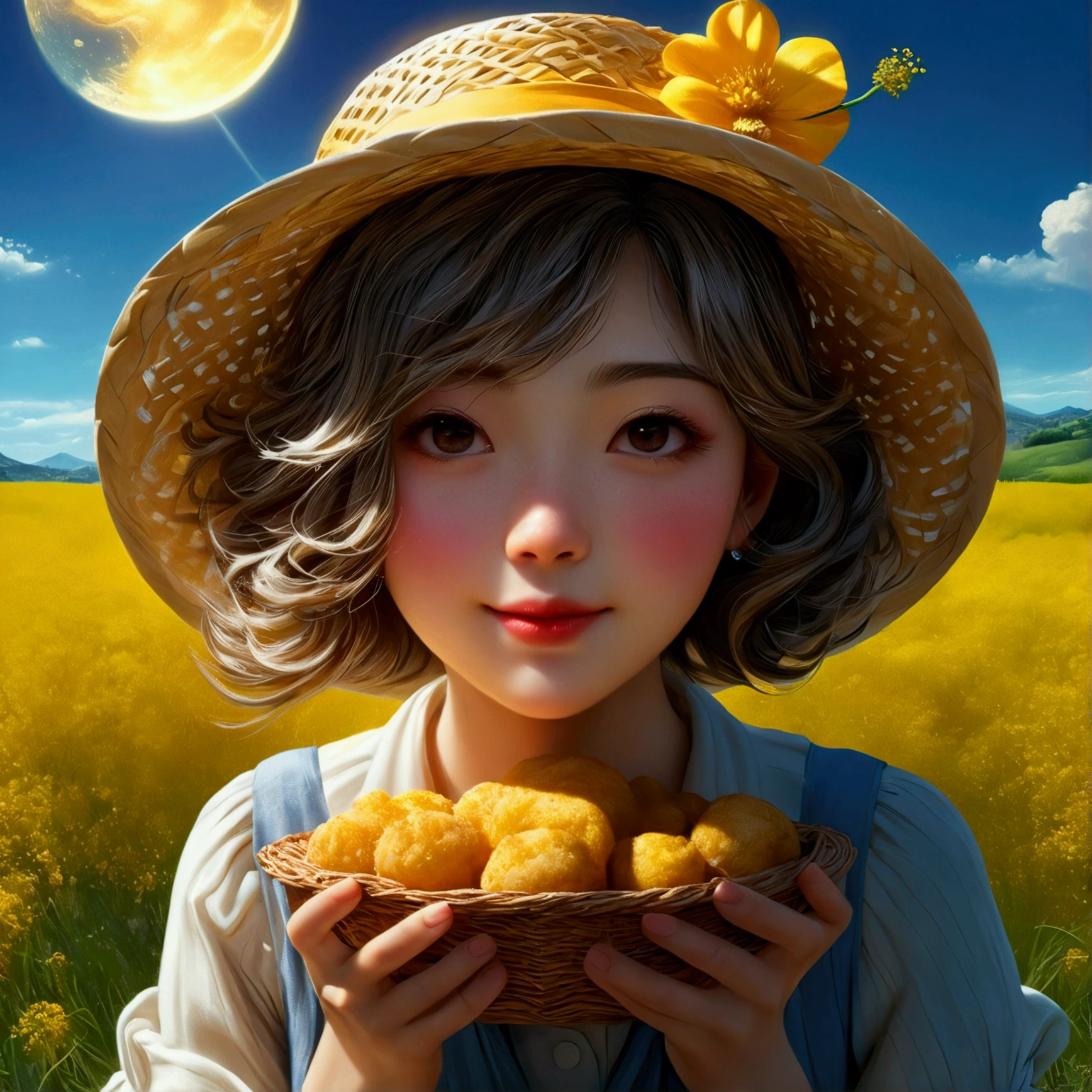 黄金色の草の上に仰向けに寝ている金色の服のwoman, (Remember,food:1.3),(picnic:1.3),basket, Elf Ears, Park with a view, Highest quality, Grassland Park, A golden landscape、hiking, Best image quality,Perfect Anatomy,masterpiece,Very detailedな,beautiful,super high quality, Highest quality,High resolution, Very detailed,Game CG,Dutch Angle ,beautiful細部までこだわった目,Visual Arts,Five Fingers, Perfect hands,Hide your hands, {{{One Girl}}}, beautiful詳細な女の子, Game CG, Spring flower, One curl on the outside, Short Bob Hair、Stylish accessories solo, Breast augmentation, Medium Shot, woman, Take-out, Laughter, Huge ,,Open your mouth, wonderful, beautiful細部までこだわった目, Highest quality, Very delicate,Masseter region,Highest quality,(Official Art、Highest quality、unity 8k wallpaper、32K、masterpiece、Very detailedな、超High resolution、Realistic、Realistic:1.2)、(Cinema Lighting:1.2)、Fire glow effect、The most grainy shadows on the film、Side light、Side Shot、(Very detailedなで複雑な3Dレンダリング)、Atelier Series,