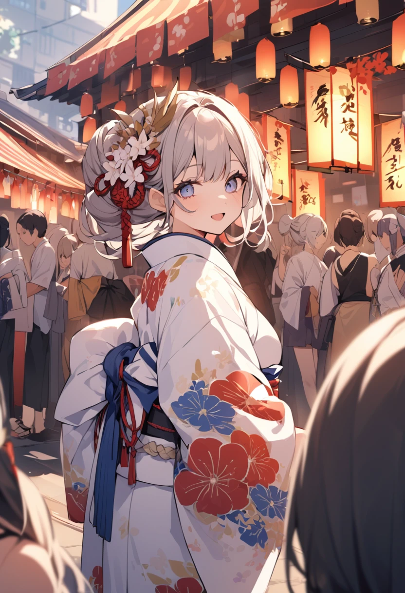 Gion Festival and beautiful women in kimono