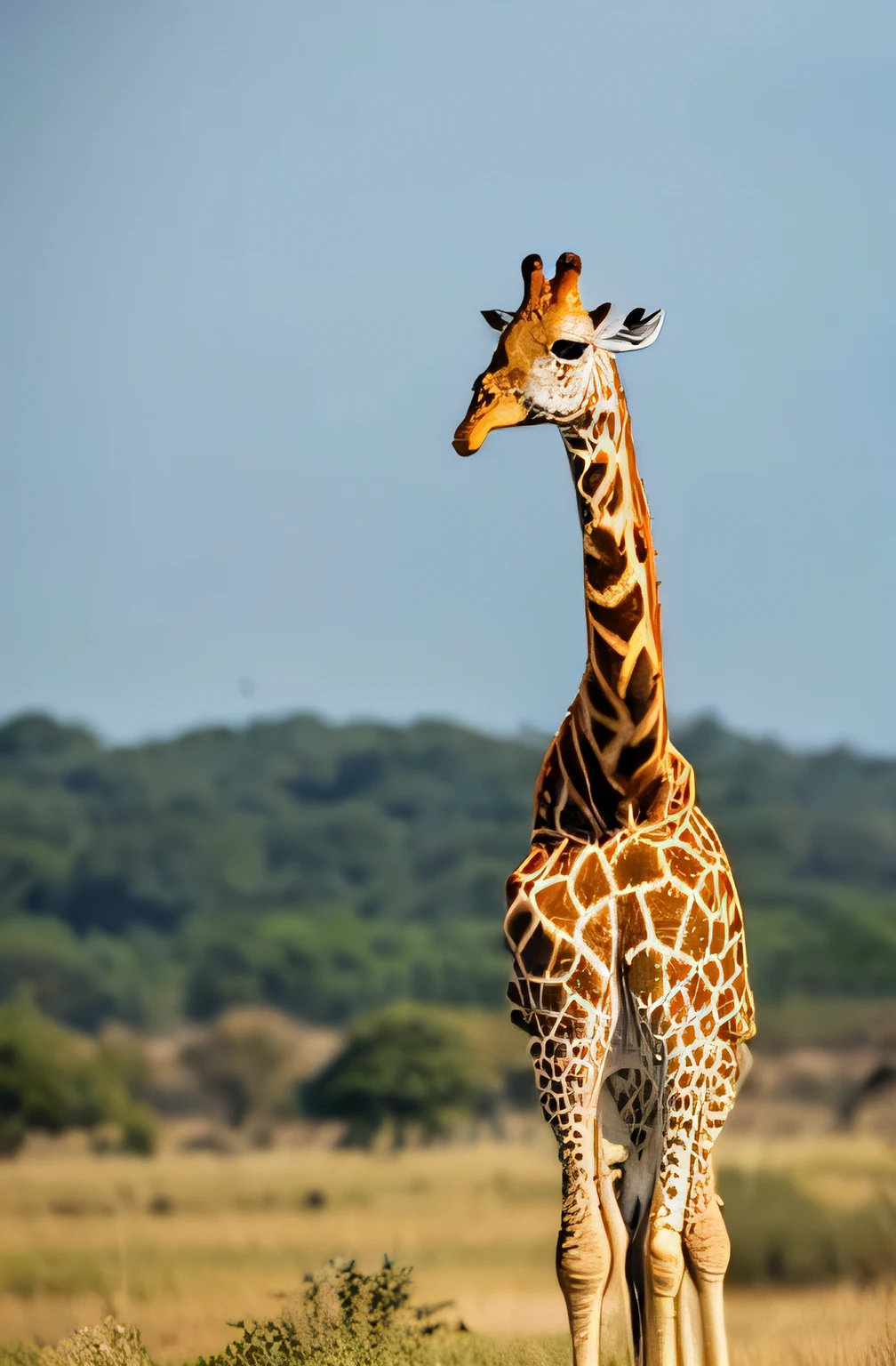 giraffe, whole body, photograph, high quality