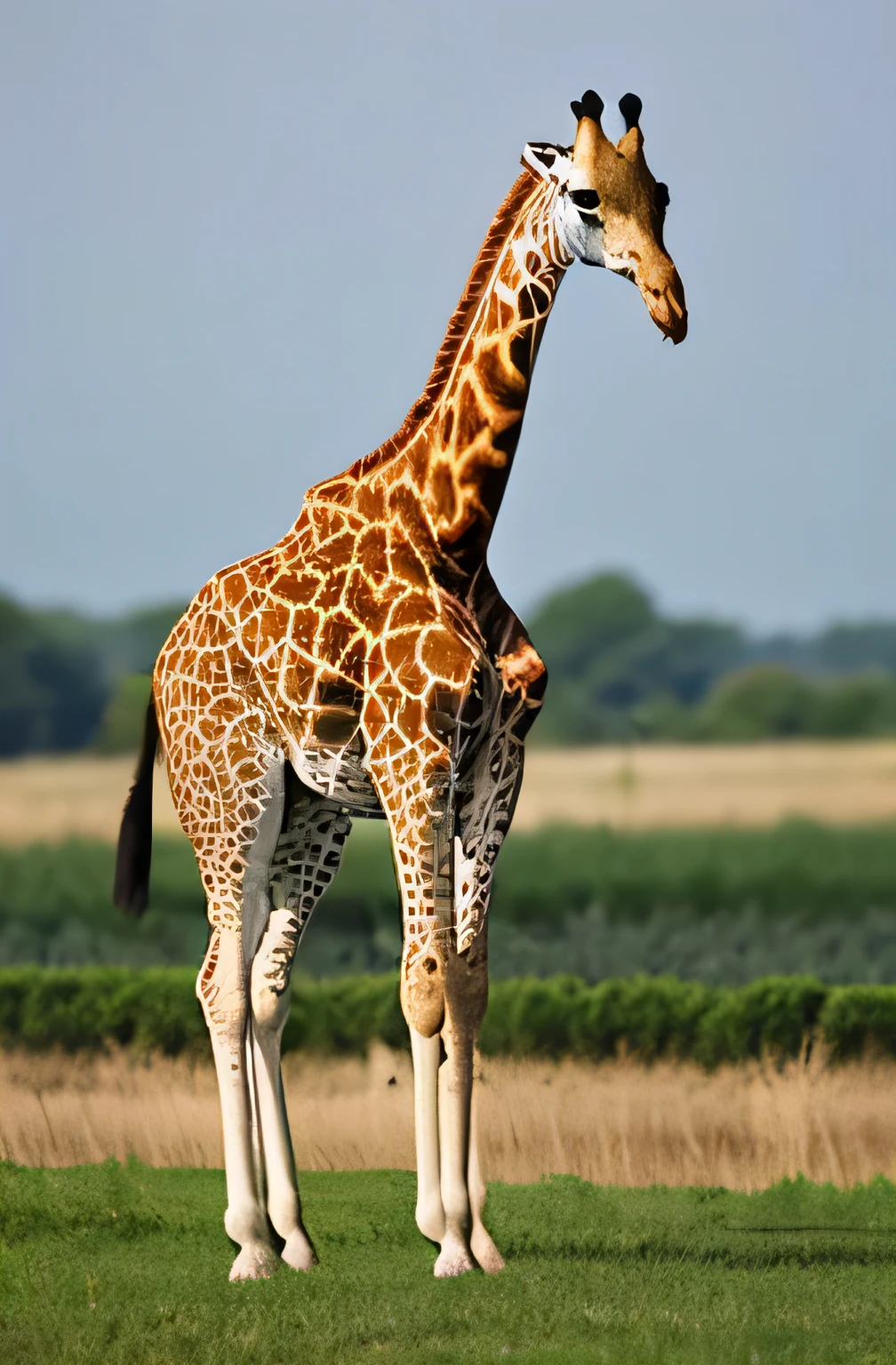 giraffe, whole body, photograph, high quality