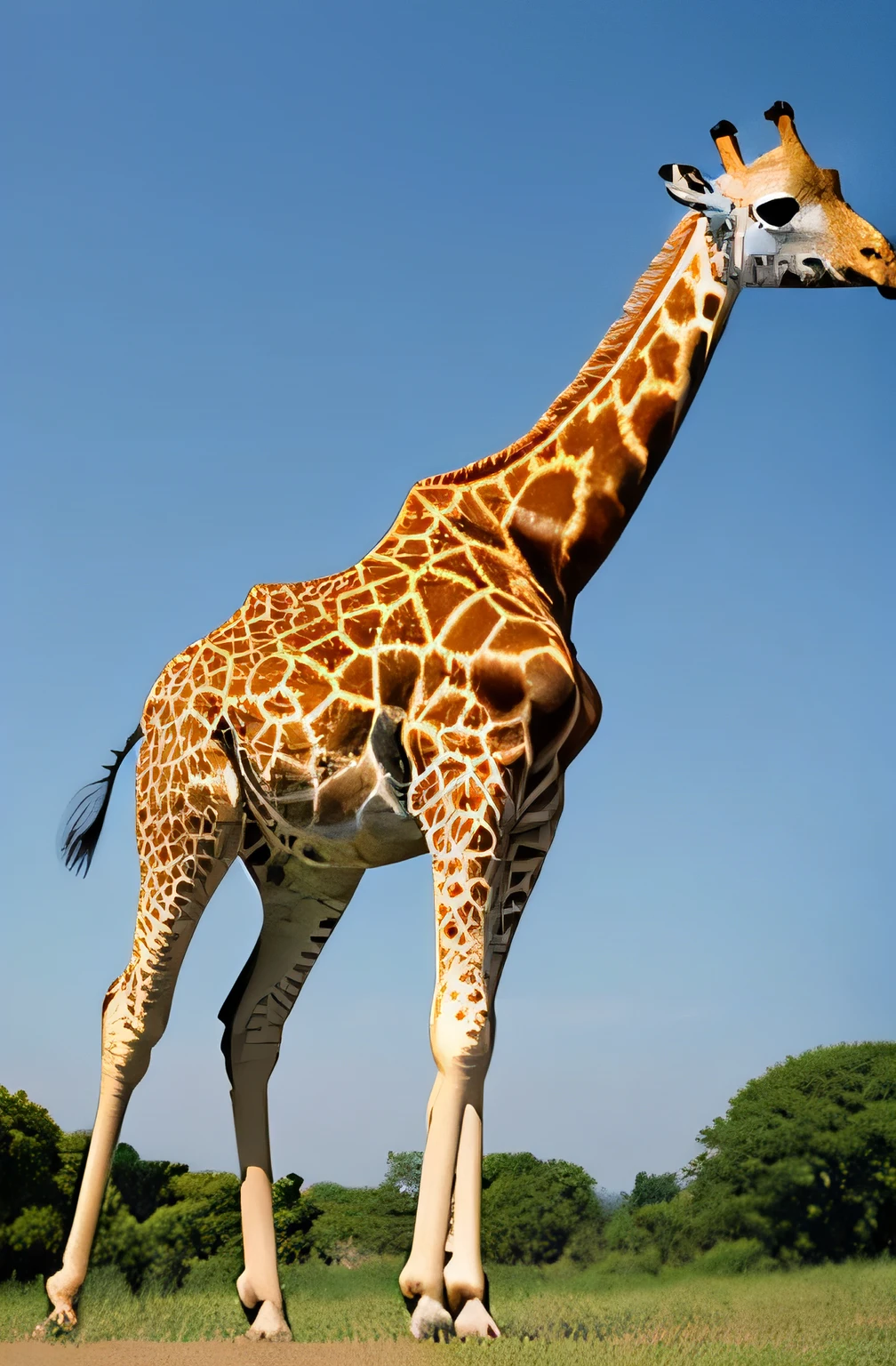 giraffe, whole body, photograph, high quality